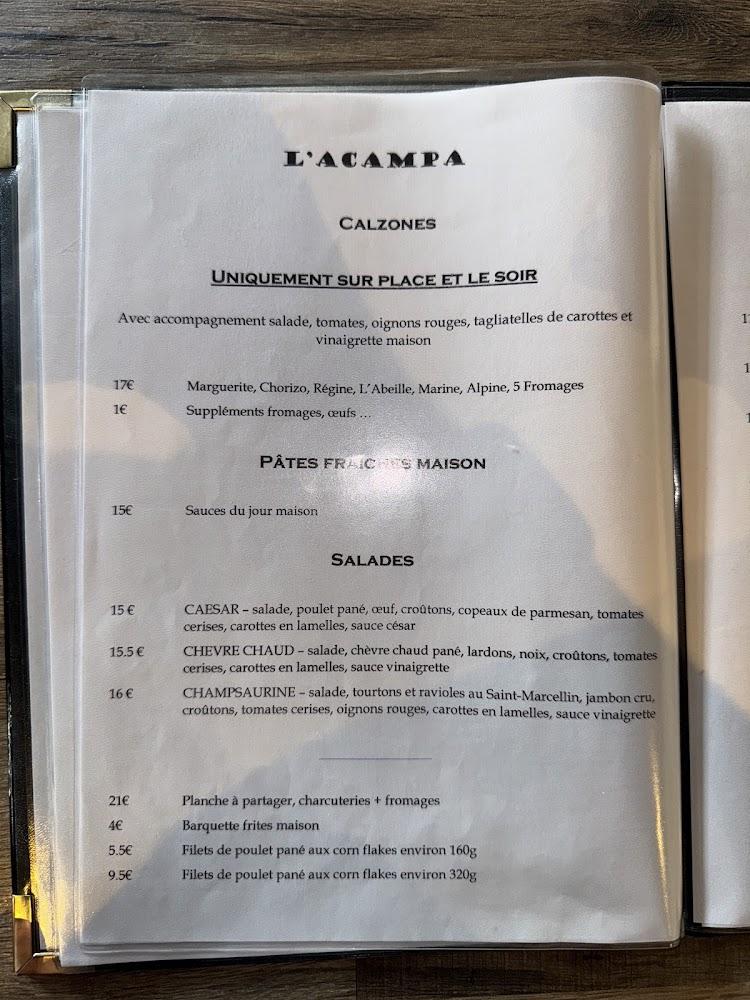 L’ACAMPA - Menu Image 3