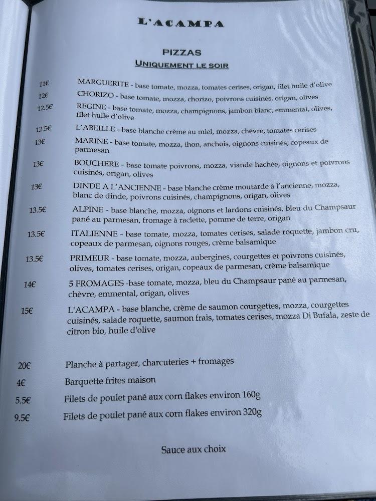 L’ACAMPA - Menu Image 4